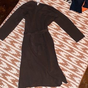 The Frankie Shop belted midi sweater dress